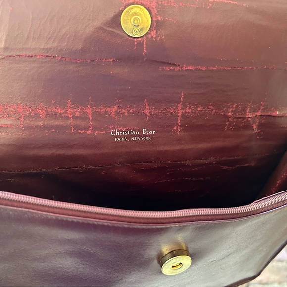 Vintage Dior Burgundy Clutch - Picture 5 of 6